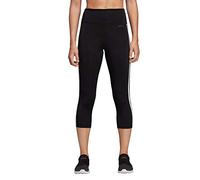 Adidas Design 2 Move 3-Stripes 3/4 Tights, Collant Donna, Nero (Black/White), XS 36-38
