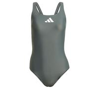 adidas Donna 3 Bar Logo Swimsuit, Legend Ivy/White, 44
