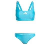 Bikini 3-Stripes V-Back Lucid Cyan / White 40