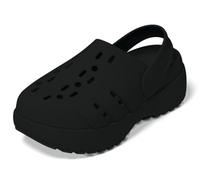 adidas Donna Adilette Platform Clog Sandal, Core Black/Core Black/Core Black, 40.5 EU