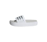 adidas Donna Adilette Platform Slides, Cloud White/Zero Metalic/Grey One, 44.5 EU