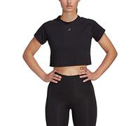 adidas Donna AEROREADY Train Essentials 3 Bar Logo Crop Tee, black, XL