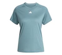 adidas Donna AEROREADY Train Essentials Minimal Branding Crewneck Tee, preloved Teal/White, S
