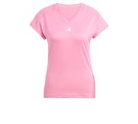 adidas Donna AEROREADY Train Essentials Minimal Branding V-Neck Tee, Pink Fusion/White, S