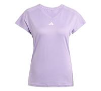 Adidas Donna AEROREADY Train Essentials Minimal Branding V-Neck Tee, Powder Plum/White, XS
