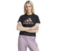 adidas Donna Animal Print Graphic Tee, Black, S