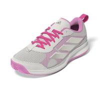 Adidas Donna Avaflash Low Tennis Shoes, Core White/Silver Met./Lucid Pink, 40 2/3 EU