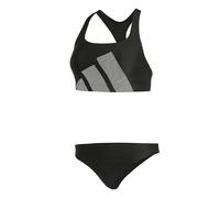 adidas Donna Big Bars C-Back Bikini Set, Black, 34