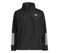 adidas Donna BSC 3-Stripes RAIN.RDY Jacket (Plus Size), Black, XXL Plus