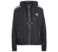 adidas Donna BSC 3-Stripes Wind Jacket, Black/Black/White, XXS