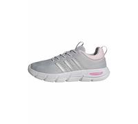 adidas Donna Cloudfoam Flex Elastic Laces Shoes, lgh Solid Grey/Matte Silver/Clear Pink, 41 1/3 EU