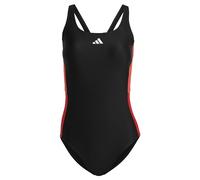 adidas Donna Colourblock Swimsuit, Black / Bright Red, 34