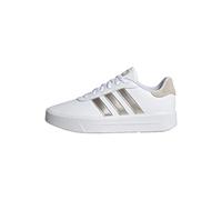 adidas Donna Court Platform Shoes, Cloud White / Champagne Met / Aluminium, 40 2/3 EU