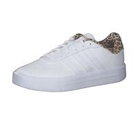 adidas Donna Court Platform Shoes, Cloud White / Gold Metallic, 40 EU