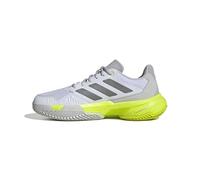 adidas Donna CourtJam Control 3 Womens Clay Tennis Shoes, Ftwr White/Iron Met./Lucid Lemon, 36 EU