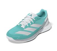 Adidas Donna Defiant Speed 2 Tennis Shoes, Flash Aqua/Silver Met./Mint TON, 37 1/3 EU