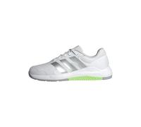 adidas Dropset Base Training Shoes, Scarpe da Ginnastica e da Allenamento Donna, Cloud White/Matte Silver/Lime Burst, 38 EU
