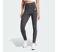 adidas Donna Essentials 3-Stripes Animal Print Leggings, grey/carbon/black, S