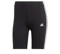 adidas Donna Essentials 3-Stripes Bike Shorts, Black/White, XS