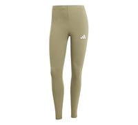 adidas Donna Essentials 3-Stripes Cotton Leggings, Olive Strata/White, L