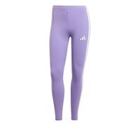 adidas Donna Essentials 3-Stripes Cotton Leggings, Violet Fusion/White, S