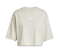 adidas Donna Essentials 3-Stripes Cotton Loose Shirt, Wonder Alumina/White, M