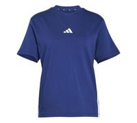 Adidas Essentials 3 Stripes Cotton Short Sleeve T-shirt Blu M Donna