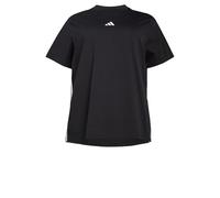 adidas Performance Plus - Essentials - T-shirt in cotone nera e bianca con 3 strisce-Nero 4XL
