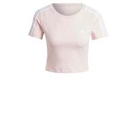 adidas Donna Essentials 3-Stripes Crop Tee, Sandy Pink F24, M
