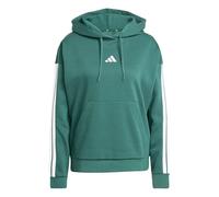 adidas Donna Essentials 3-Stripes Fleece Hoodie, Collegiate Green/White, M