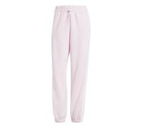 adidas Donna Essentials 3-Stripes Fleece Loose Pants, Clear Pink/White, XL