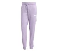 Adidas Donna Essentials 3-Stripes Fleece Slim Pants, Powder Plum/White, XS