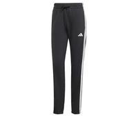 Adidas Pantaloni da donna Essentials French Terry 3 strisce con risvolto Nero/Bianco L