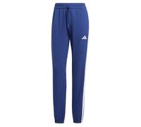 adidas Donna Essentials 3-Stripes French Terry Cuffed Pants, Dark Blue/White, XL