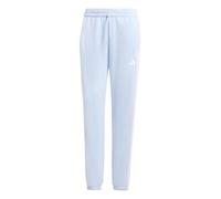 adidas Donna Essentials 3-Stripes French Terry Cuffed Pants, Glow Blue/White, XXL