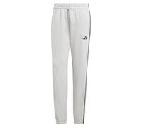adidas Donna Essentials 3-Stripes French Terry Cuffed Pants, Medium Grey Heather/Black, M