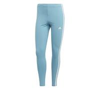 adidas Donna Essentials 3-Stripes High-Waisted Single Jersey Leggings, Preloved Blue/White, XS