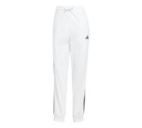 adidas Donna Essentials 3-Stripes Jogger Pants, White/Black, M