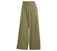 adidas Donna Essentials 3-Stripes Lifestyle Woven Parachute Pants, Olive Strata/White, XS