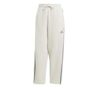 adidas Donna Essentials 3-Stripes Open Hem Fleece Pants, Alumina, XL