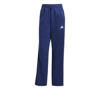 adidas Donna Essentials 3-Stripes Open Hem Fleece Pants, Dark Blue/White, S