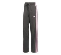 adidas Donna Essentials 3-Stripes Open Hem Fleece Pants, Grey Six/st Tropic Bloom, M