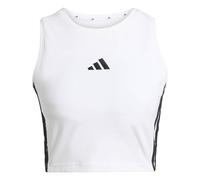 adidas Donna Essentials 3-Stripes Padded Tank Shirt, White, S