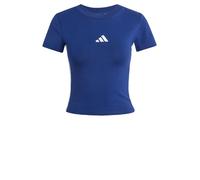 adidas performance - Essentials - T-shirt baby slim blu scuro e bianca con 3 strisce 2XS