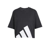 adidas Donna Essentials Big Logo Boyfriend T-Shirt, Black/White, M