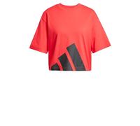 adidas Donna Essentials Big Logo Boyfriend T-Shirt, Pure Ruby/Black, XS