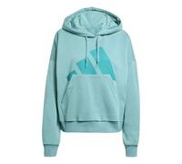 adidas Donna Essentials Big Logo French Terry Loose Hoodie, Powder Teal, M