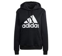 adidas Donna Essentials Big Logo Regular Fleece Hoodie, Black/White, L