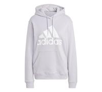 adidas Donna Essentials Big Logo Regular French Terry Hoodie, Silver Dawn/White, L
