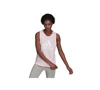 adidas Donna Essentials Big Logo Tank Top, Clear Pink/White, XS